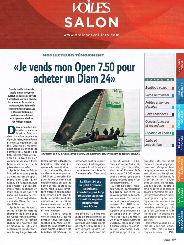 D24od, Voiles & Voiliers talks about us