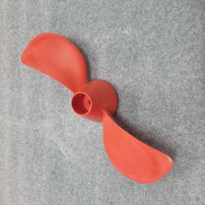 Hélice bipale, clavette, rondelle, écrou nylstop m10